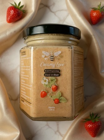 Kremhonning med jordbær. 230g
